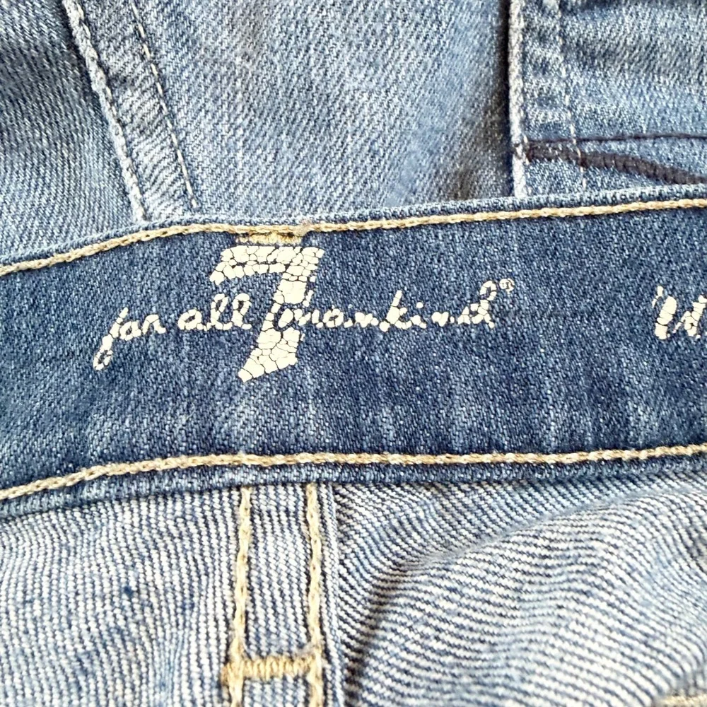 7 For All Mankind Roxanne Slim Straight Leg‎ Jeans Medium Wash Blue Size 30